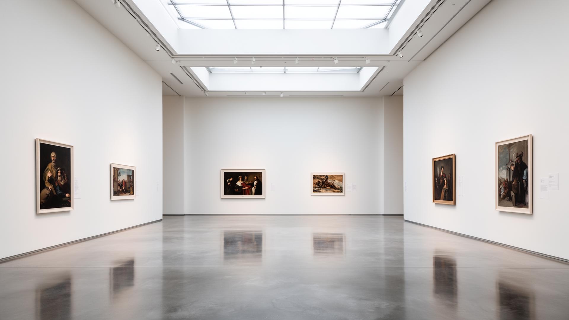 Interno di una galleria contemporanea