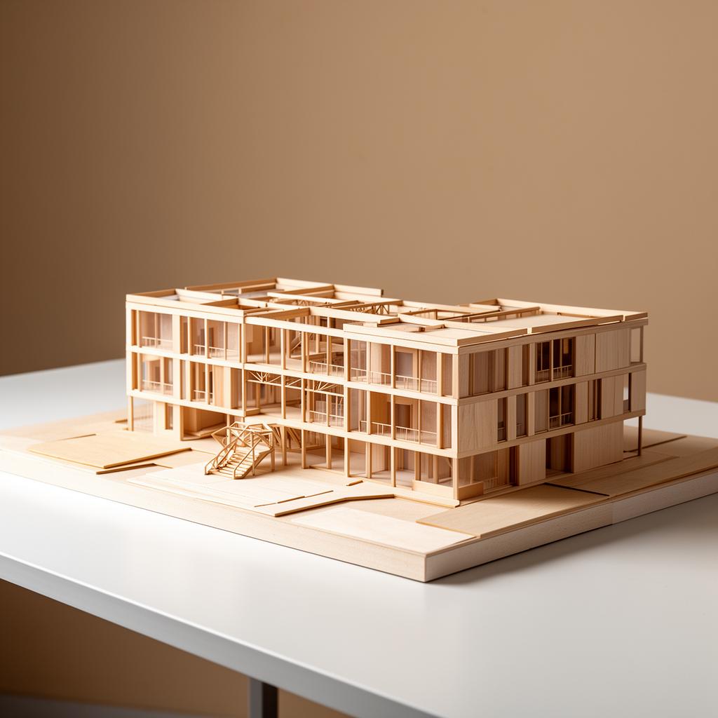 Modello architettonico in legno